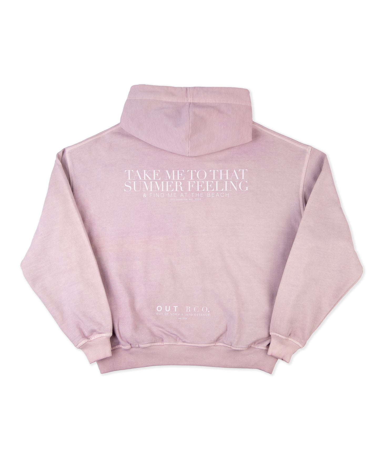 Poleron gorro rosado mujer